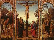 Pietro Perugino The Crucifixion with The Virgin, St.John, St.Jerome St.Magdalene China oil painting reproduction